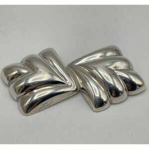 Vintage Modernist Brooch Designer Jondell .925 Sterling Silver  24.13g